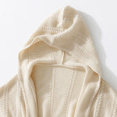Women’s Cashmere Cardigan Hooded with Belt & Pockets Coat
